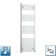 Radiateur Porte-serviettes Chauffant Chrom&eacute; 1400 X 400 Mm Pour Chauffage Central Plat Et Courb&eacute;