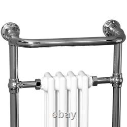 Radiateur porte-serviettes chauffant de salle de bain à colonne victorienne traditionnelle - Designer Rads