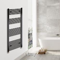 Radiateur porte-serviettes chauffant droit noir moderne pour salle de bain