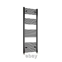 Radiateur porte-serviettes chauffant droit noir moderne pour salle de bain