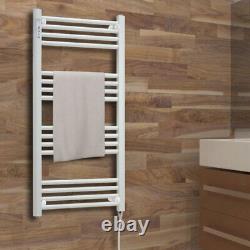 Radiateur porte-serviettes chauffant électrique en échelle droite pour salle de bain