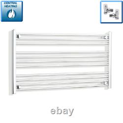 Radiateur porte-serviettes chauffant en chrome 600 x 1200 mm pour chauffage central, plat et droit