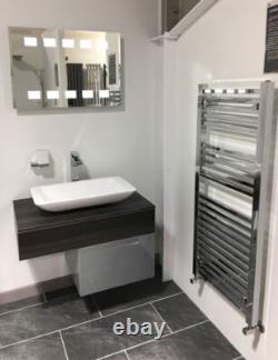 Radiateur porte-serviettes chauffant en chrome Designer échelle à bords carrés 500 mm x 1200 mm