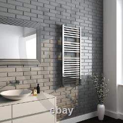 Radiateur porte-serviettes chauffant en chrome Designer échelle à bords carrés 500 mm x 1200 mm