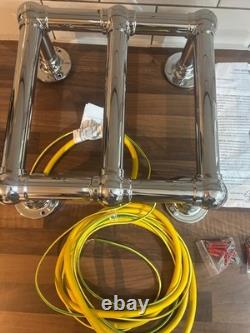 Radiateur porte-serviettes chauffant mural fait main à 3 colonnes pour salle de bain