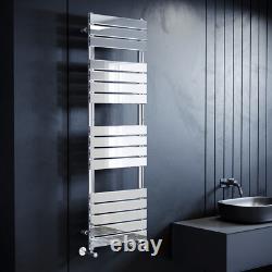 Radiateur porte-serviettes designer à panneau plat chauffé chrome 1600 x 500 mm Radiateur porte-serviettes designer à panneau plat chauffé chrome 1600 x 500 mm