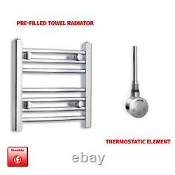 Radiateur porte-serviettes électrique chromé 400 x 400 mm pré-rempli HTR pour salle de bains