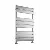 Radiateur S&egrave;che-serviettes Richmond &agrave; Panneau Plat Pour Salle De Bains, Noir/laiton Bross&eacute;/chrome/blanc