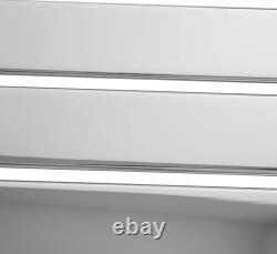 Radiateur sèche-serviettes Richmond à panneau plat pour salle de bains, noir/laiton brossé/chrome/blanc