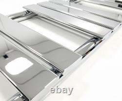 Radiateur sèche-serviettes Richmond à panneau plat pour salle de bains, noir/laiton brossé/chrome/blanc