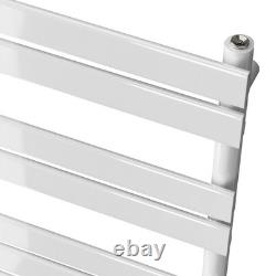 Radiateur sèche-serviettes blanc à panneaux plats pour salle de bains – largeur 500 mm – chauffage central
