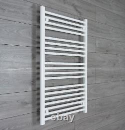 Radiateur sèche-serviettes blanc de 700 mm de largeur avec échelle chauffante, design pour salle de bains de taille niche