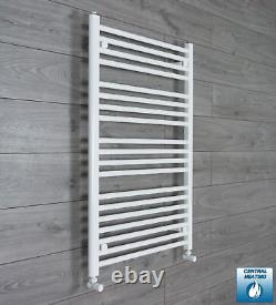 Radiateur sèche-serviettes blanc de 700 mm de largeur avec échelle chauffante, design pour salle de bains de taille niche