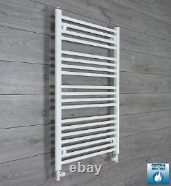 Radiateur sèche-serviettes blanc de 700 mm de largeur avec échelle chauffante, design pour salle de bains de taille niche