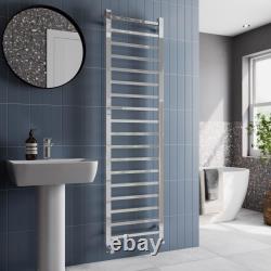 Radiateur sèche-serviettes carré de salle de bains en chrome noir, laiton et anthracite