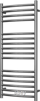 Radiateur sèche-serviettes chauffant Aston en acier inoxydable (H1000 mm x L400 mm incurvé) neuf