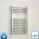 Radiateur Sèche-serviettes Chauffant Chrome 800 X 500 Plat Courbé Électrique Ou Gaz Salle De Bain