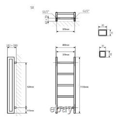 Radiateur sèche-serviettes chauffant Terma Stand anthracite 1150x400 mm NEUF léger défaut PRP 600 £