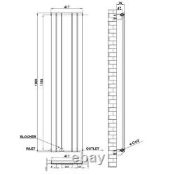Radiateur sèche-serviettes chauffant à panneau plat design, toutes tailles