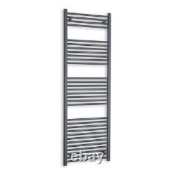 Radiateur sèche-serviettes chauffant anthracite de 600 mm de large, design pour salle de bain, chauffage central
