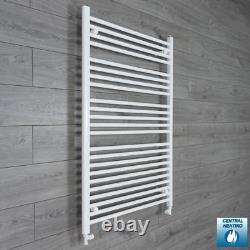 Radiateur sèche-serviettes chauffant blanc en échelle de 900 mm de large, design pour salle de bain, taille niche