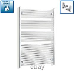 Radiateur sèche-serviettes chauffant chromé 1200 x 800 mm pour chauffage central, plat et droit