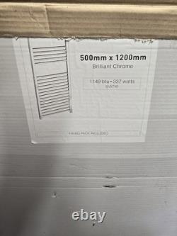 Radiateur sèche-serviettes chauffant chromé 500 x 1200 neuf en boîte