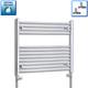 Radiateur S&egrave;che-serviettes Chauffant Chrom&eacute; 700 X 900 Mm Pour Chauffage Central, Plat Et Droit