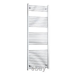 Radiateur sèche-serviettes chauffant chromé de 1800 x 550 mm pour chauffage central, plat et droit.