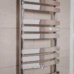 Radiateur sèche-serviettes chauffant courbé design 1200 x 500 chrome
