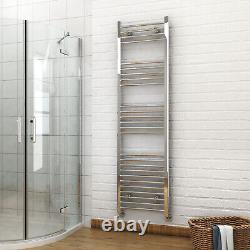 Radiateur sèche-serviettes chauffant de salle de bain en chrome, échelle droite, toutes tailles