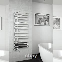 Radiateur sèche-serviettes chauffant de salle de bains carré design moderne en chrome