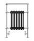 Radiateur S&egrave;che-serviettes Chauffant De Style Victorien, Radiateur Sur Pied &agrave; 8 Sections, Noir Et Chrome