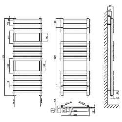 Radiateur sèche-serviettes chauffant design à panneau plat, chauffe-serviettes de salle de bain, toutes tailles