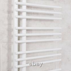 Radiateur sèche-serviettes chauffant design blanc rond 1250 x 500 mm en échelle