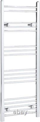 Radiateur sèche-serviettes chauffant droit en chrome 1200 x 450 mm moderne 17 barres