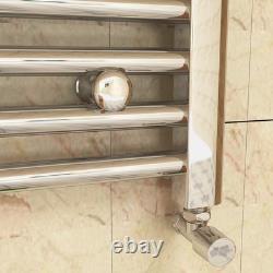 Radiateur sèche-serviettes chauffant droit en chrome 1600 x 500 mm