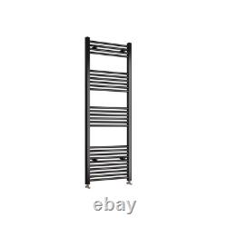 Radiateur sèche-serviettes chauffant droit noir 1600 x 450