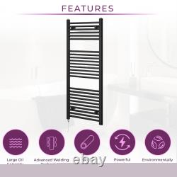 Radiateur sèche-serviettes chauffant électrique à bain d’huile noir, blanc, gris, doré 500 mm