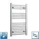 Radiateur Sèche-serviettes Chauffant En Chrome De 800 X 450 Mm Pour Chauffage Central, Plat Et Courbé