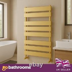 Radiateur sèche-serviettes chauffant en or brossé 800 mm à panneau plat pour salle de bains