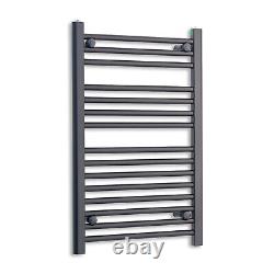 Radiateur sèche-serviettes chauffant noir mat large de 550 mm, design moderne pour salle de bains