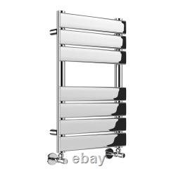 Radiateur sèche-serviettes chauffant pour salle de bain à panneau plat moderne en chrome