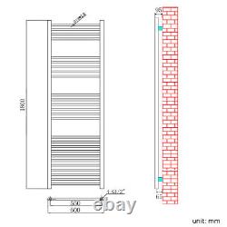 Radiateur sèche-serviettes chauffant pour salle de bain, échelle droite en chrome