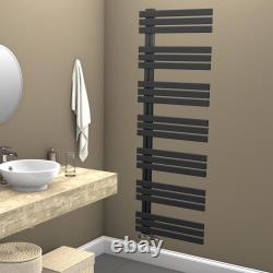 Radiateur sèche-serviettes chauffant pour salle de bain moderne en anthracite noir - Designer