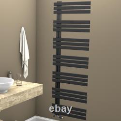 Radiateur sèche-serviettes chauffant pour salle de bain moderne en anthracite noir - Designer