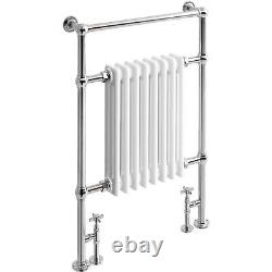 Radiateur sèche-serviettes chauffant pour salle de bain, traditionnel et vintage, 8 colonnes de chaleur