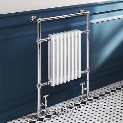 Radiateur sèche-serviettes chauffant pour salle de bain, traditionnel et vintage, 8 colonnes de chaleur