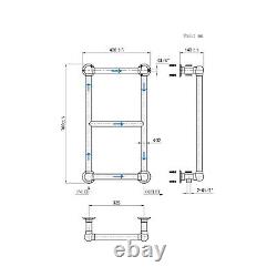 Radiateur sèche-serviettes chauffant traditionnel pour salle de bain 700 x 400 mm en chrome