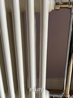 Radiateur sèche-serviettes chauffant traditionnel victorien H 965 x L 520 Chrome/blanc